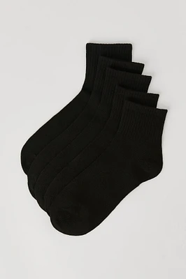 Solid Quarter Socks (5 Pack)