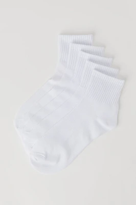 Chaussettes un quart unies (paquet de 5)