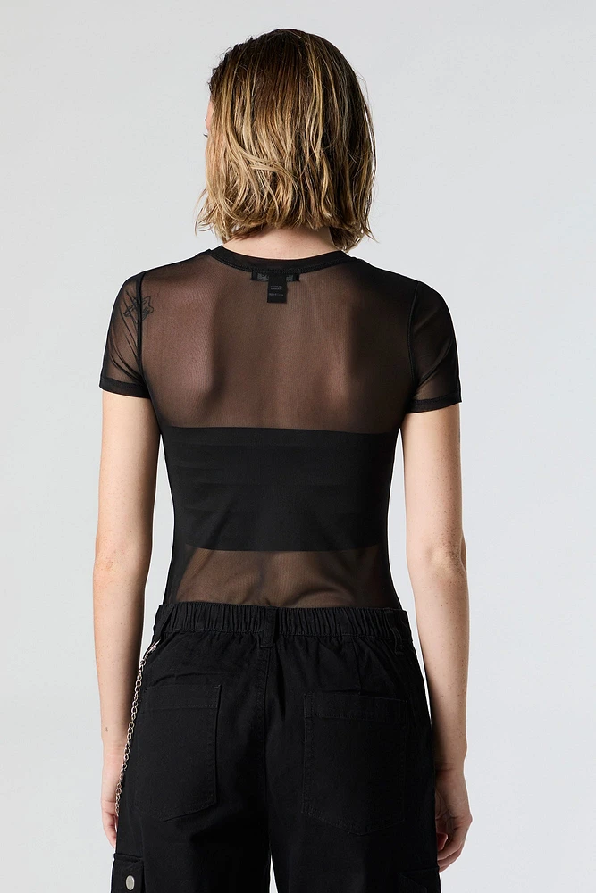 Mesh Short Sleeve Bodysuit