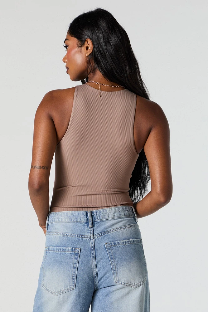 Contour Ribbed High Neck Tank Bodysuit