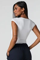 Maillot t-shirt profilé avec encolure carrée