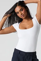 Maillot t-shirt profilé avec encolure carrée