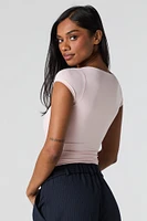 Maillot t-shirt profilé avec encolure carrée