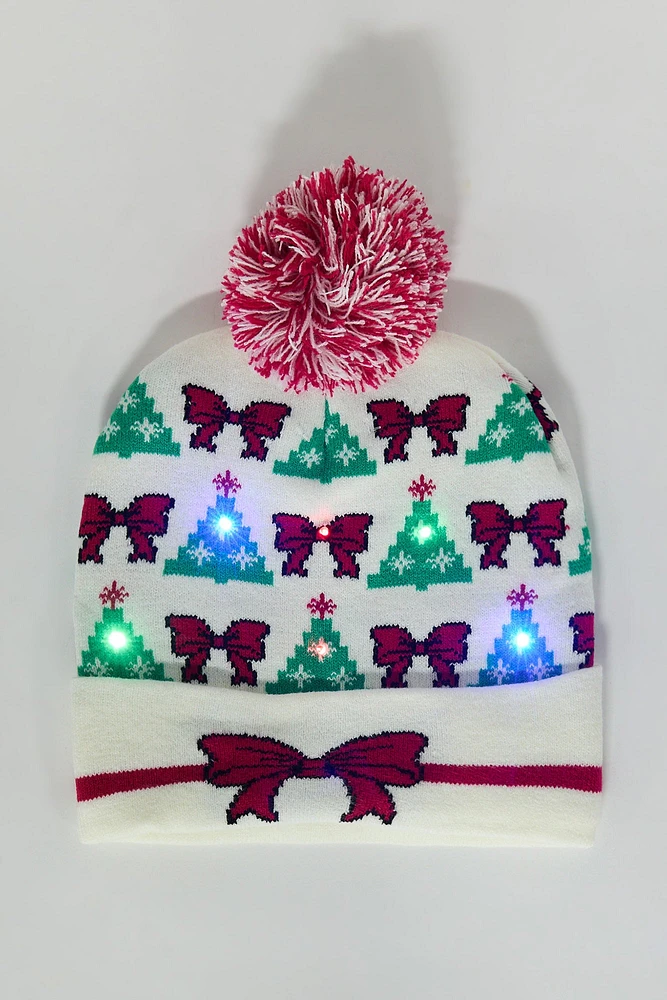 Tuque de Noël illuminée