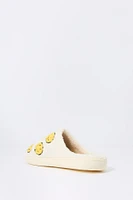 Smiley Face Faux Fur Slipper