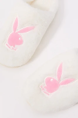 Pantoufles en peluche Ã  imprimÃ© Playboy