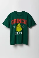 T-shirt de coupe garçonne à imprimé Grinch Noël