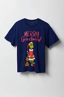 T-shirt de coupe garçonne à imprimé Merry Grinchmas