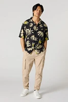 Tropical SpongeBob Print Button-Up Top