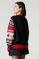 Dog Jacquard Knit Ugly Christmas Sweater