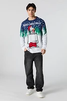 Chandail de Noël en tricot jacquard Snoopy