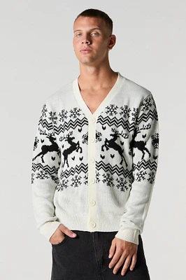 Cardigan de Noël en tricot jacquard