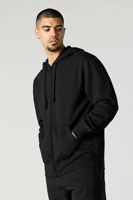 Everyday Solid Zip-Up Fleece Hoodie