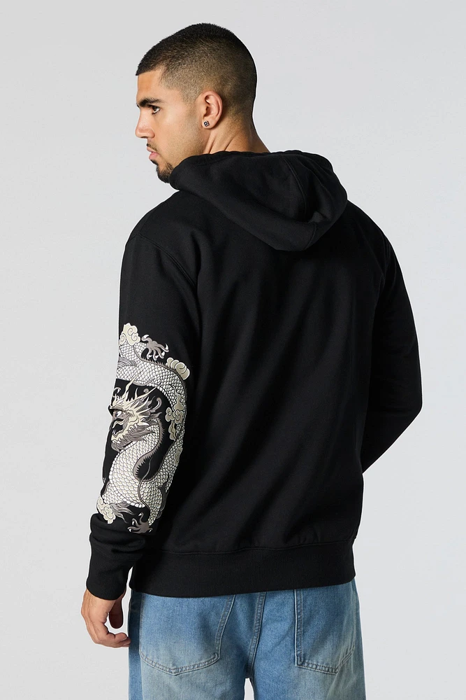 Tiger Graphic Fleece Hoodie