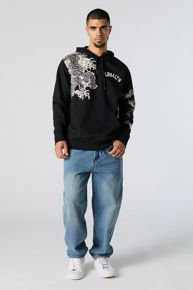 Tiger Graphic Fleece Hoodie