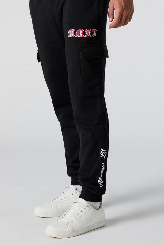 Graphic Fleece Cargo Jogger