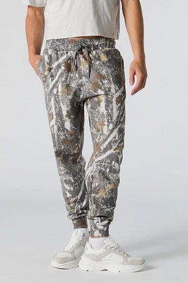 Jogger camouflage en molleton de tous les jours uni