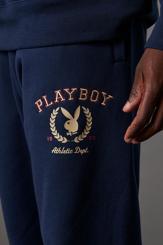 Jogger en molleton avec motif brodÃ© Playboy