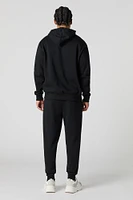 Graphic Rhinestone Fleece Jogger