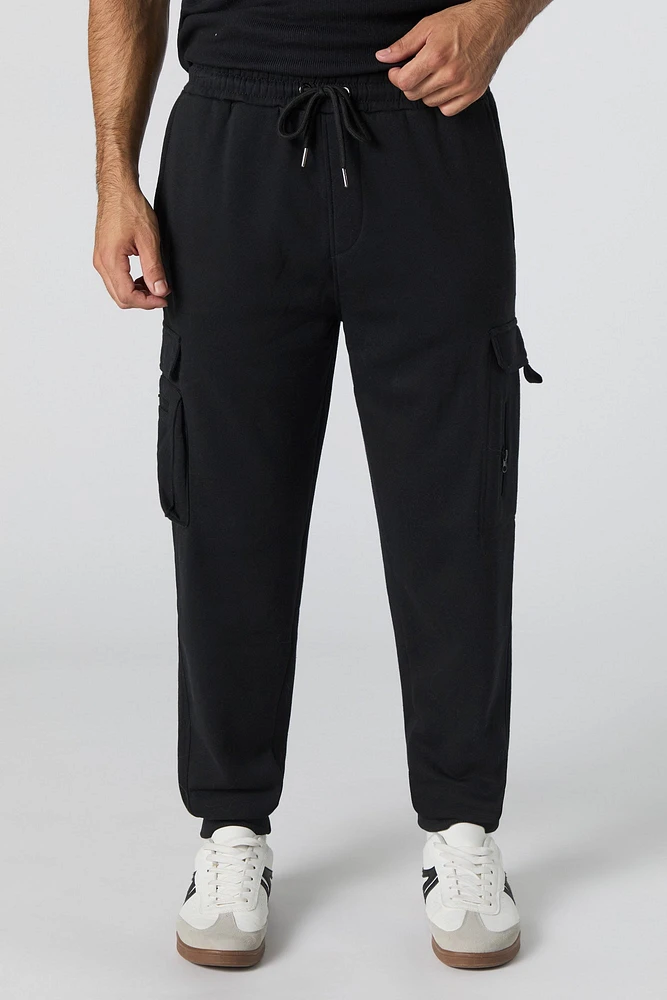Fleece Zip Pocket Cargo Jogger