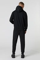 Letter Embossed Fleece Jogger