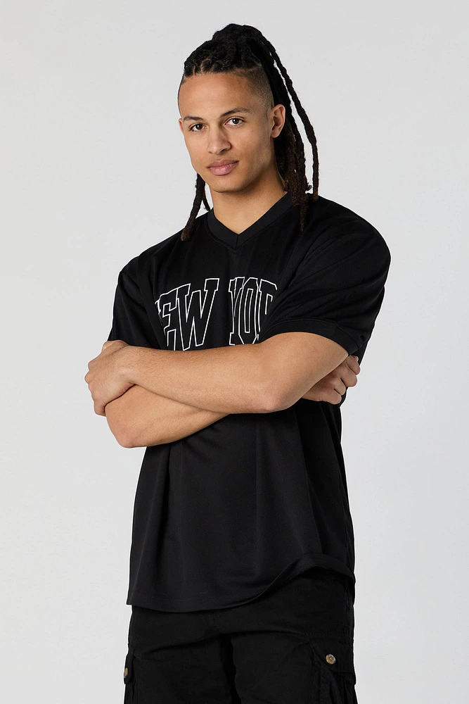 New York Graphic Mesh Football Jersey