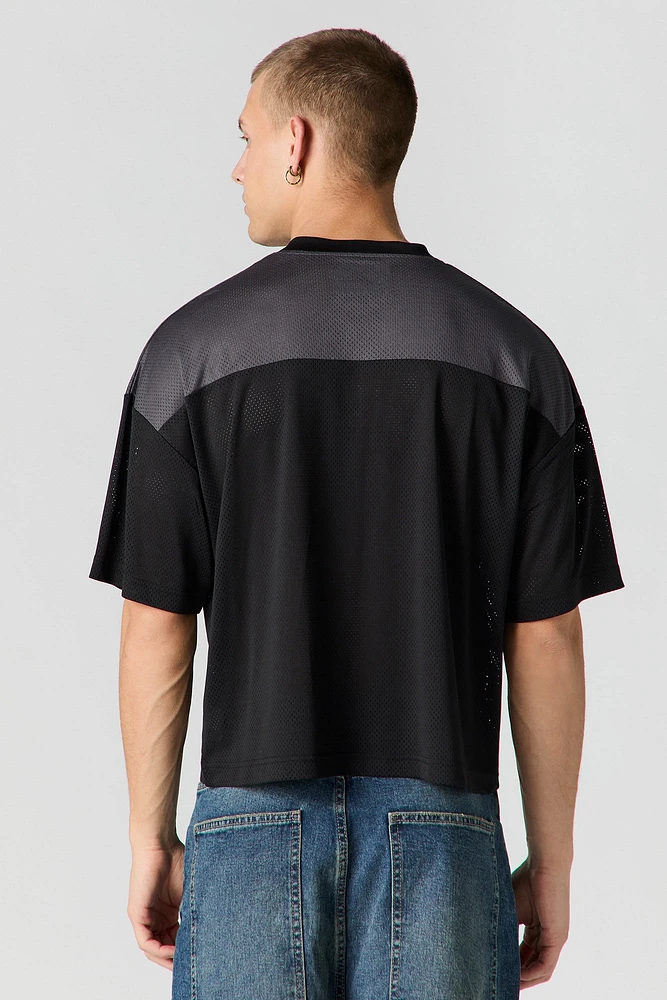 Graphic Mesh Boxy Football Jersey