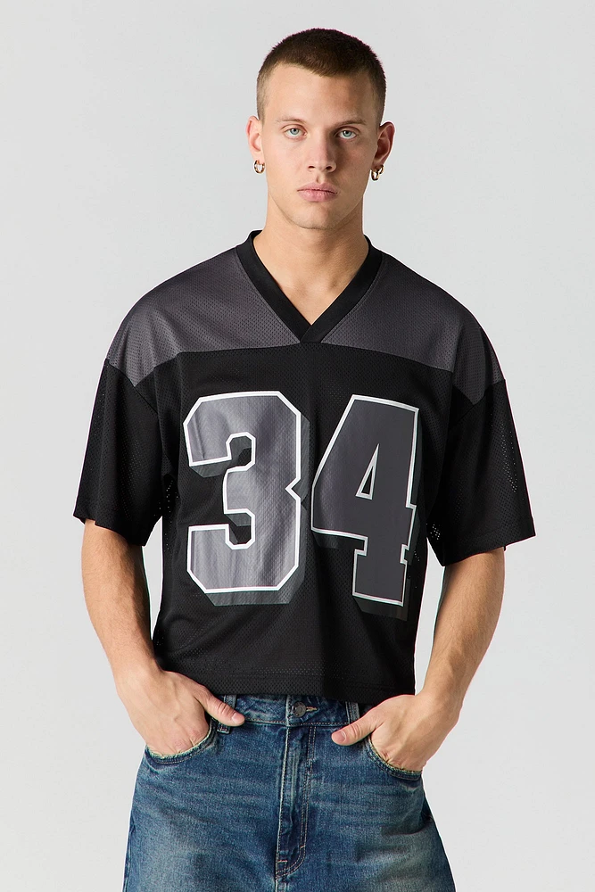 Graphic Mesh Boxy Football Jersey