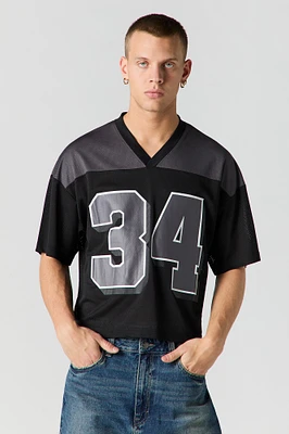 Graphic Mesh Boxy Football Jersey