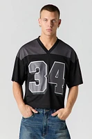 Graphic Mesh Boxy Football Jersey