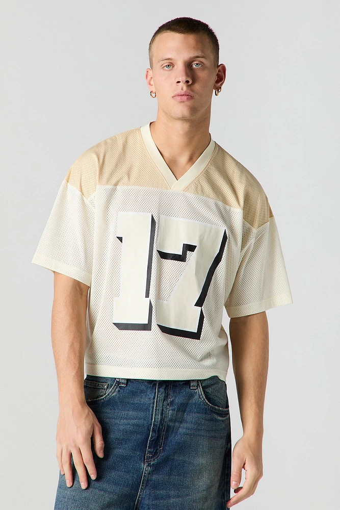 Jersey de football carré en filet imprimé