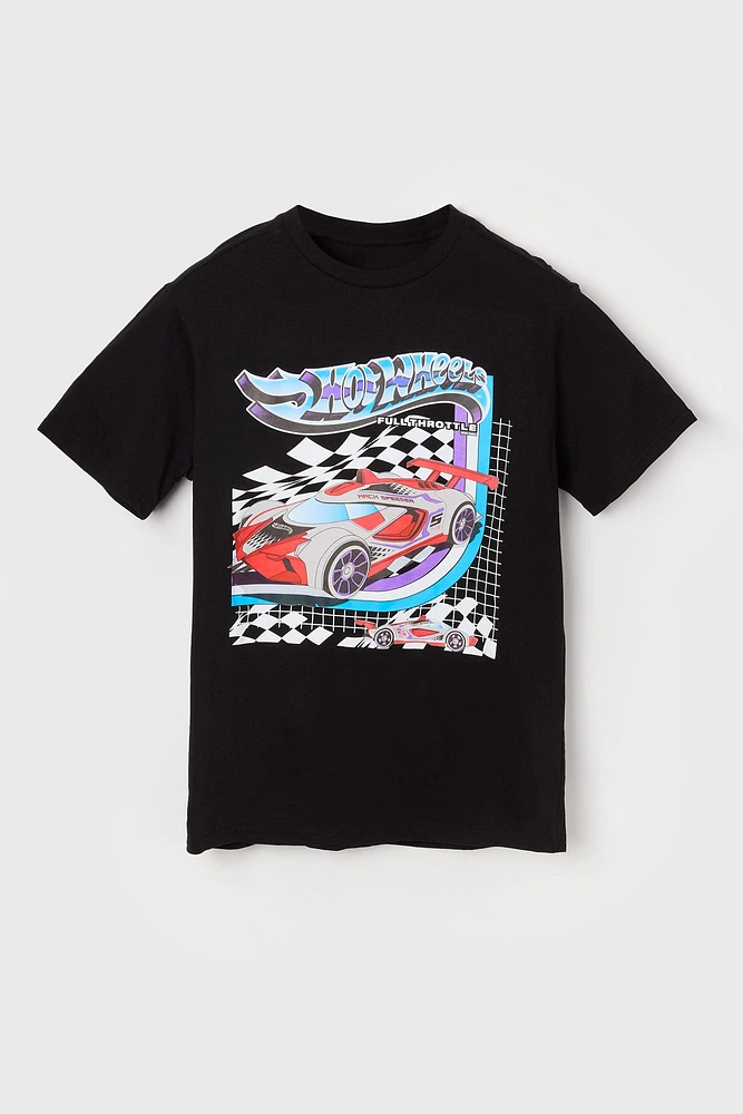 T-shirt à imprimé Hot Wheels Full Throttle