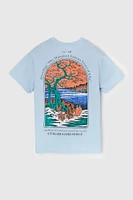 T-shirt à imprimé Hiroshige