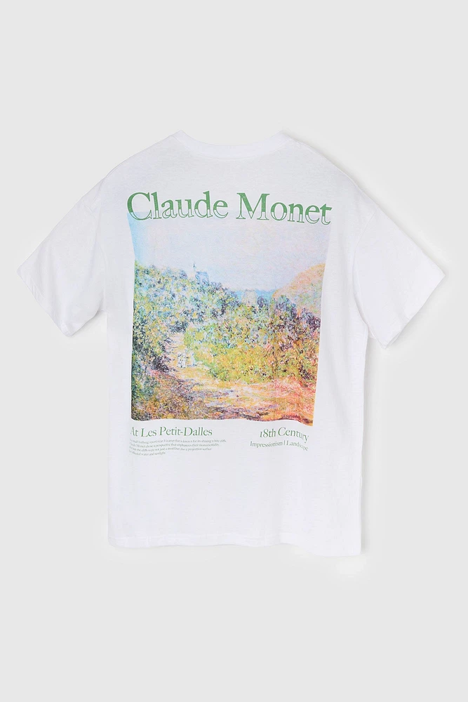 T-shirt à imprimé Claude Monet