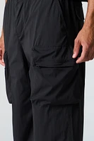 Nylon Zip Pocket Straight Leg Cargo Pant