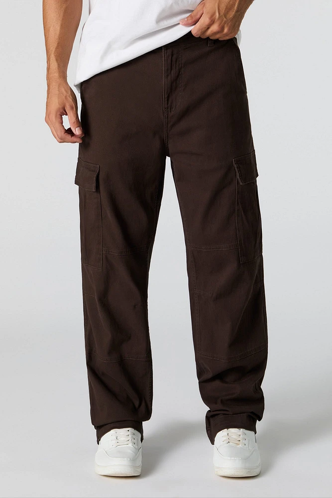 Pantalon cargo à ourlet avec attache