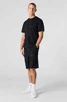 Drawstring Zip Pocket Cargo Short