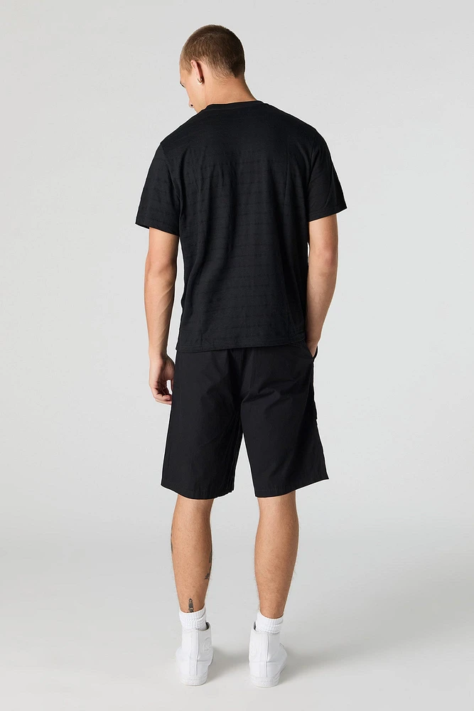 Drawstring Zip Pocket Cargo Short