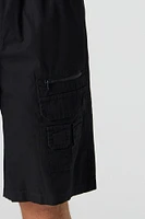Drawstring Zip Pocket Cargo Short