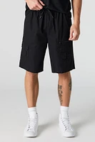 Drawstring Zip Pocket Cargo Short