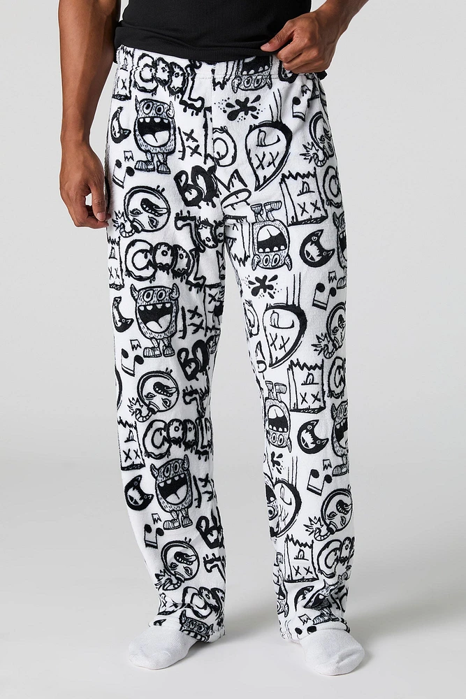 Pantalon de pyjama pelucheux imprimÃ©