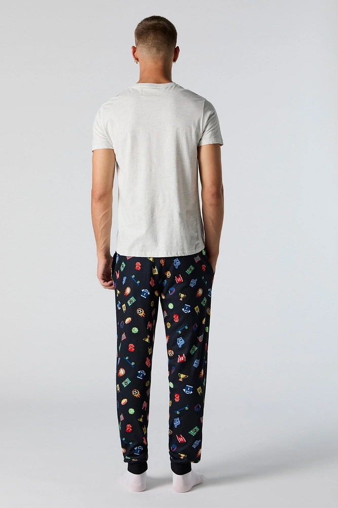 Printed Pajama Jogger