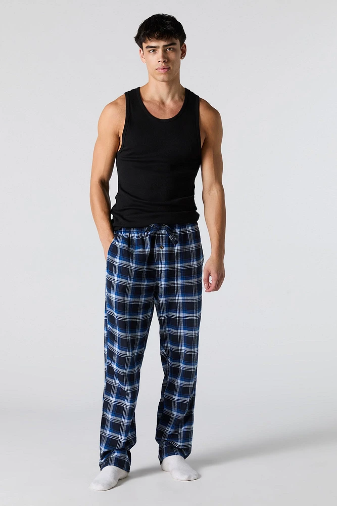 Plaid Flannel Pajama Bottom