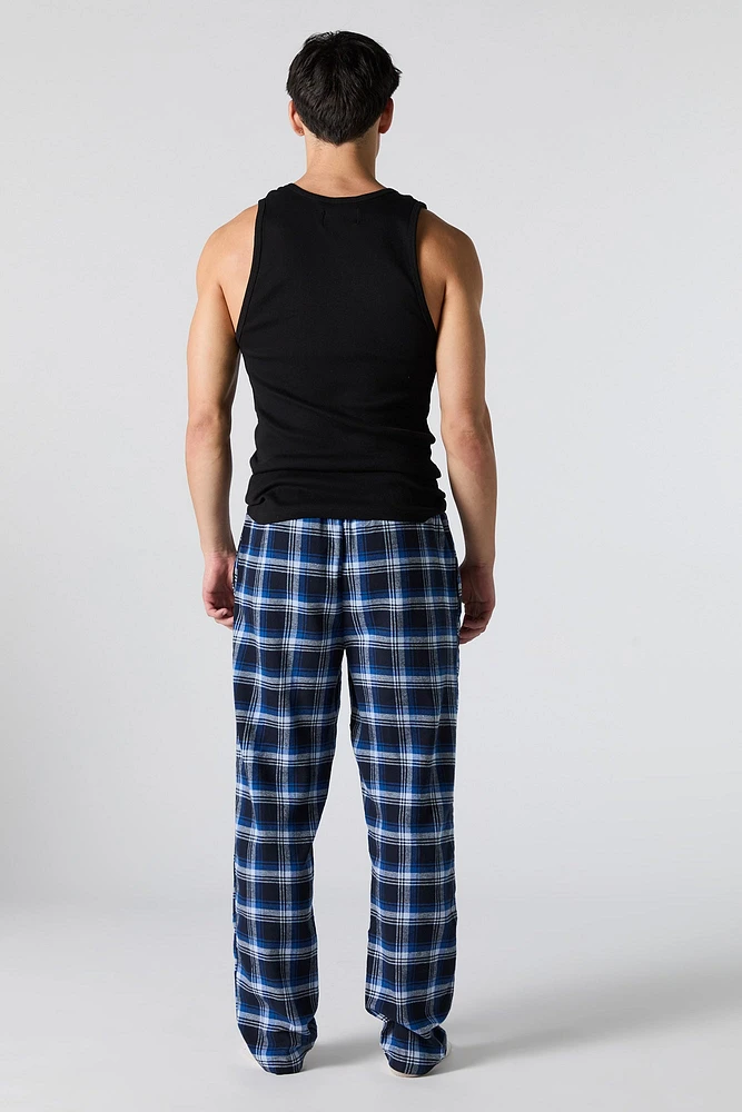 Plaid Flannel Pajama Bottom