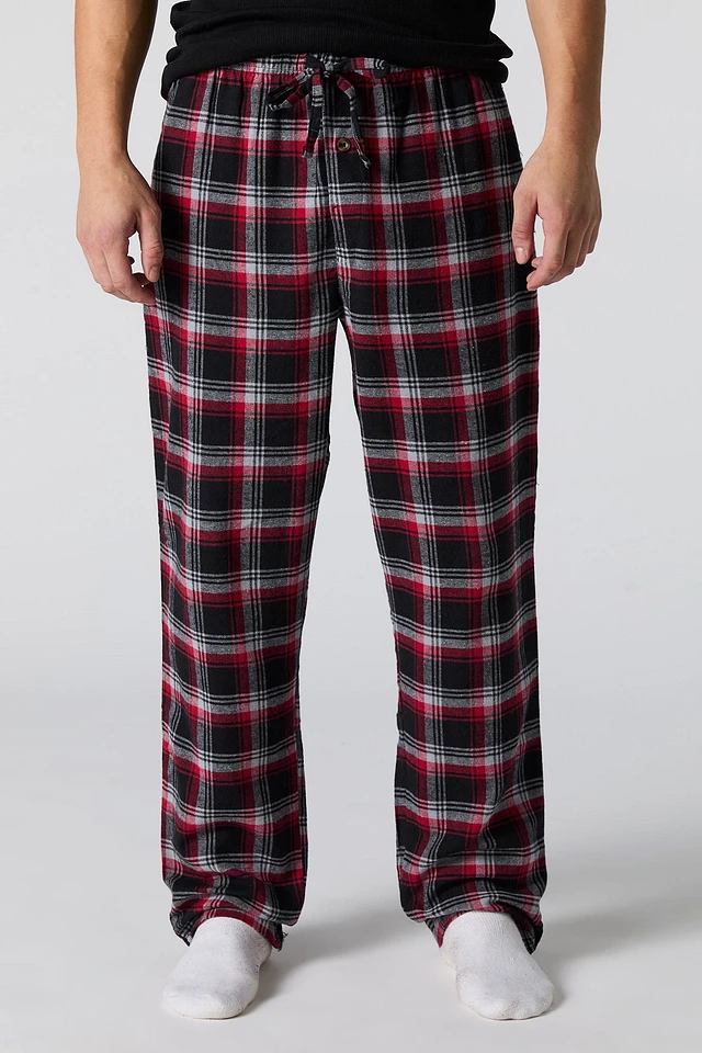Plaid Flannel Pajama Bottom