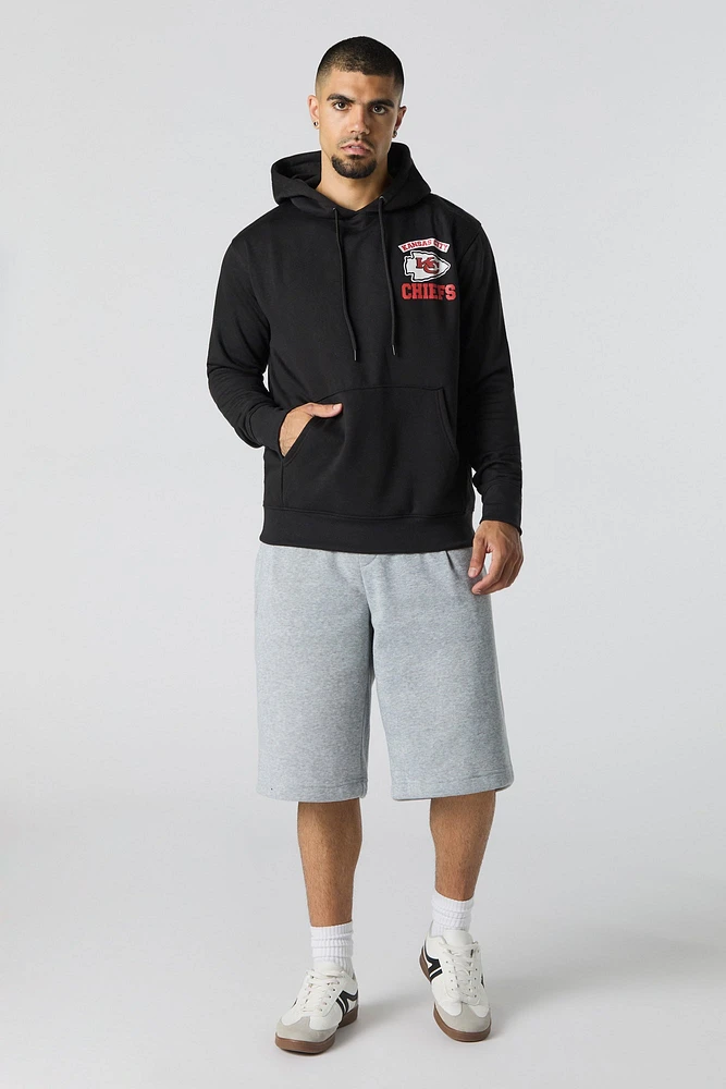 Kansas City Chiefs Flocked Print Fleece Hoodie