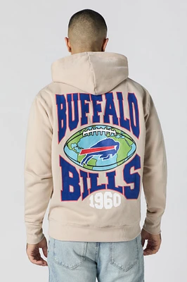 Buffalo Bills Flocked Print Fleece Hoodie