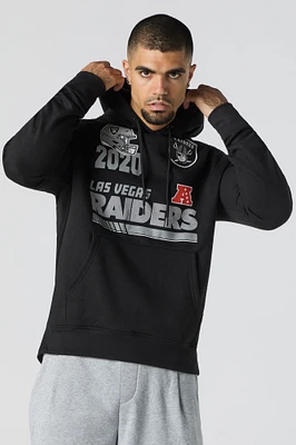 Las Vegas Raiders Flocked Print Fleece Hoodie