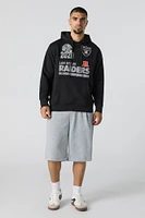 Las Vegas Raiders Flocked Print Fleece Hoodie