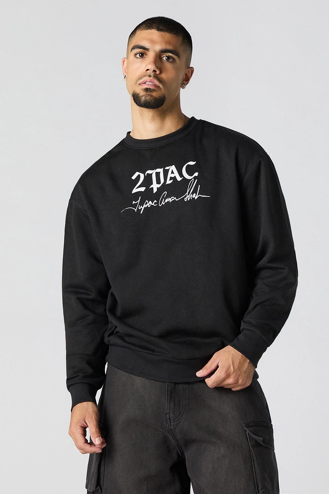 Chandail en molleton à imprimé Tupac
